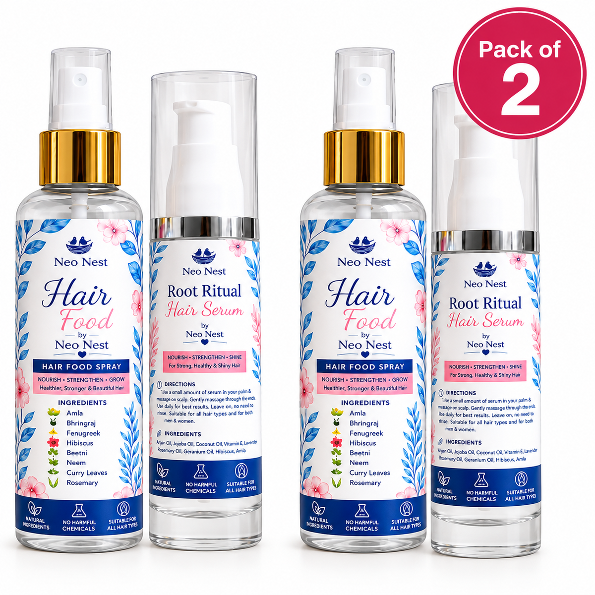 Neo Nest Hair Growth Herbal Spray - Pack Of 2